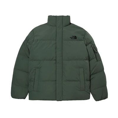TNF Logo Puffer Jacket, Winter Green NJ1DM70B