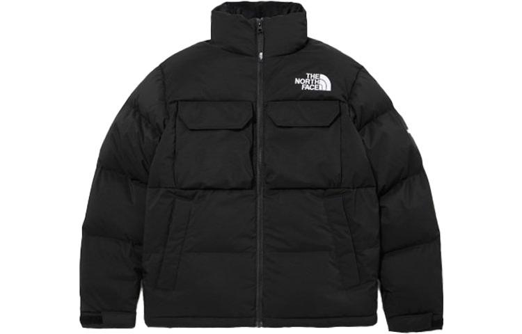 TNF Logo Quilted Stand Collar Jacket Unisex Black NJ1DM54J