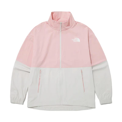 TNF Logo Retro Colorblock Zip-Up Jacket Pink Unisex NJ3BP09D