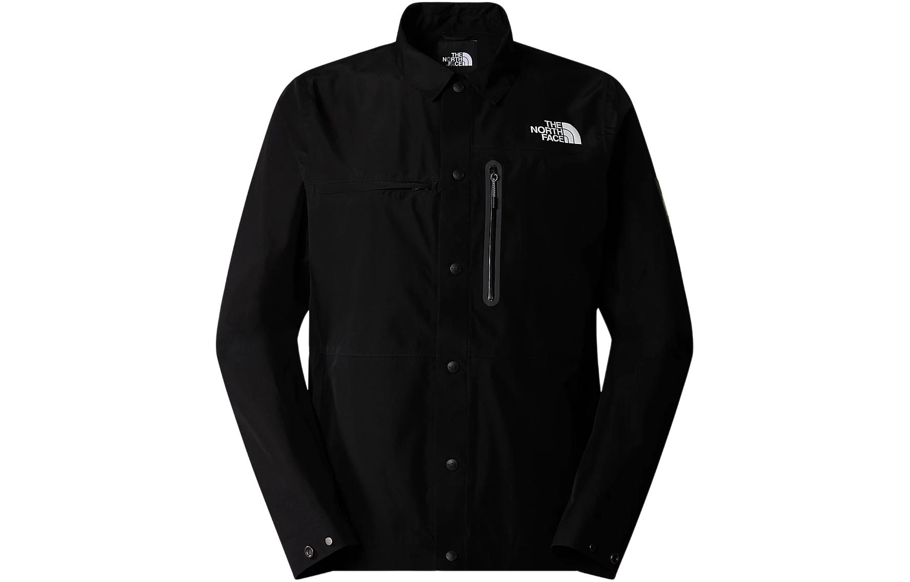 TNF Logo Sleeve Patch Waterproof Windbreaker Jacket Black Unisex NF0A879D-JK3