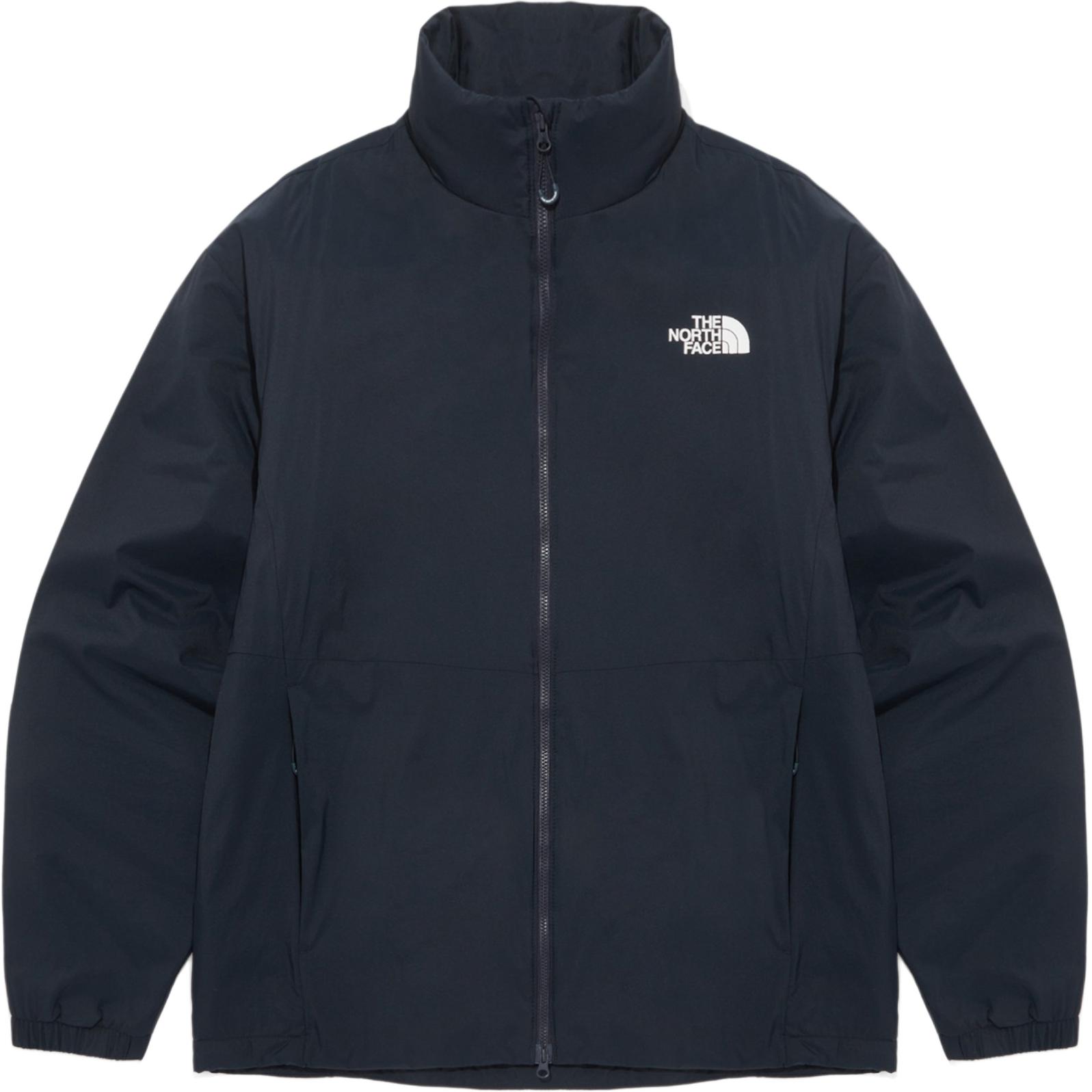 TNF Logo Stand Collar Navy Blue Puffer Jacket NJ3NQ55C