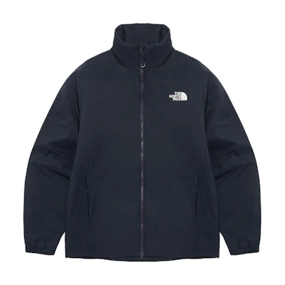 TNF Logo Stand Collar Navy Blue Puffer Jacket NJ3NQ55C