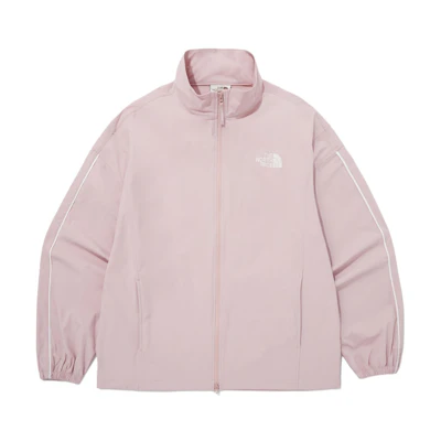TNF Logo Stripe Print Pink Long Sleeve Jacket Unisex NJ3BQ09L