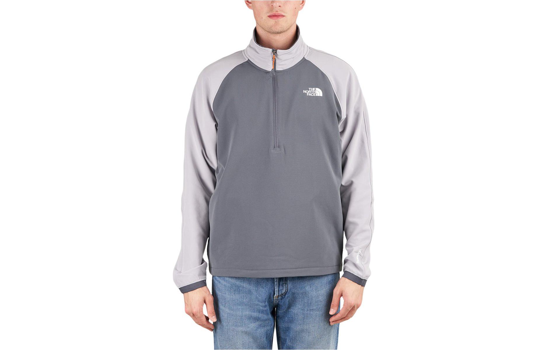 The North Face Logo Vintage Half-Zip Pullover Sweatshirt Grey NF0A5GJW-SH1