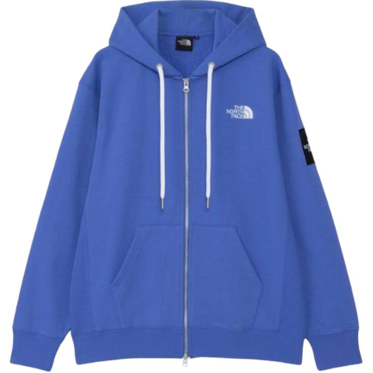 TNF Logo Zip-Up Hoodie Jacket Deep Blue - Oversized Fit NT12335SO