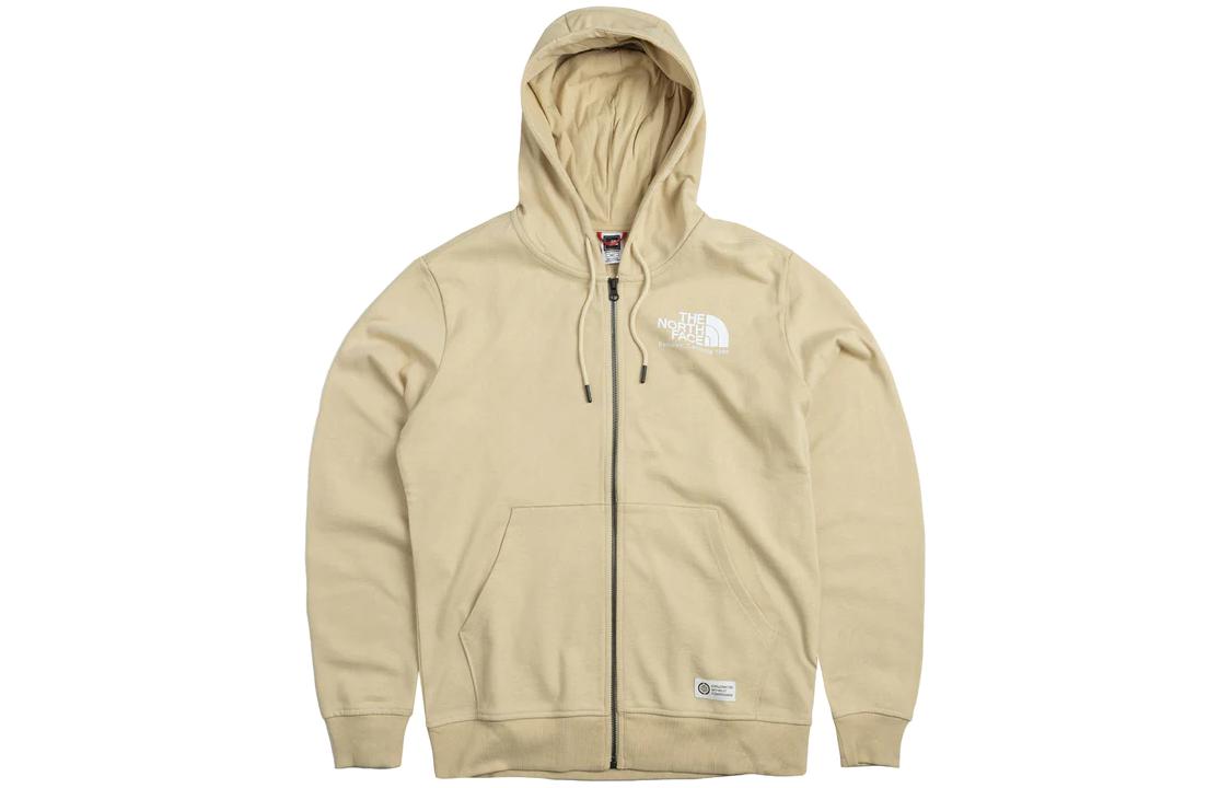 TNF Logo Zip-Up Hoodie Men’s Beige NF0A7X1U-3X4