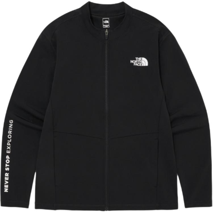 TNF Logo Zip-Up Long Sleeve Jacket Black NJ5JQ18A