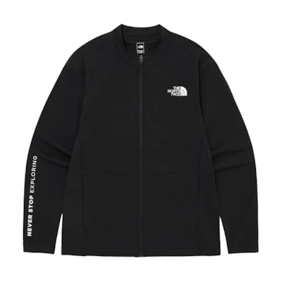 TNF Logo Zip-Up Long Sleeve Jacket Black NJ5JQ18A