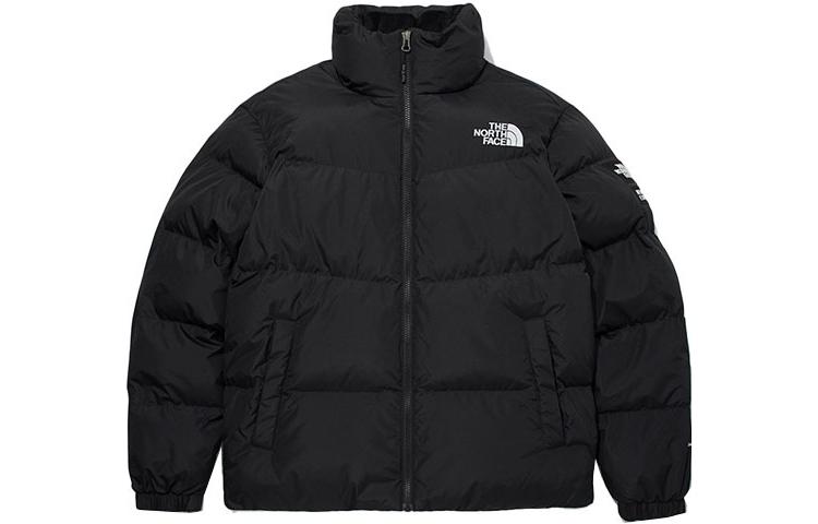 TNF Logo Zip-Up Puffer Jacket Unisex Black NJ3NM70A