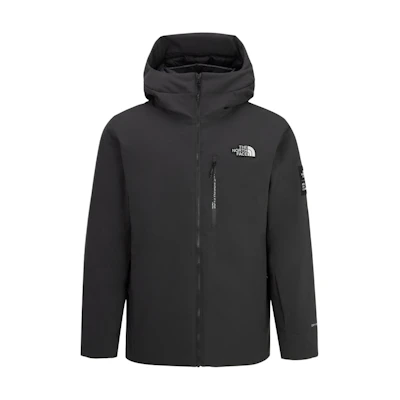 TNF Logo Zip Hoodie Jacket in Dark Gray NJ3NQ70B