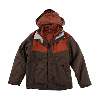 TNF Lone Peak Triclimate Jacket Brown Colorblock Logo Hoodie NF00CP3S-HCC