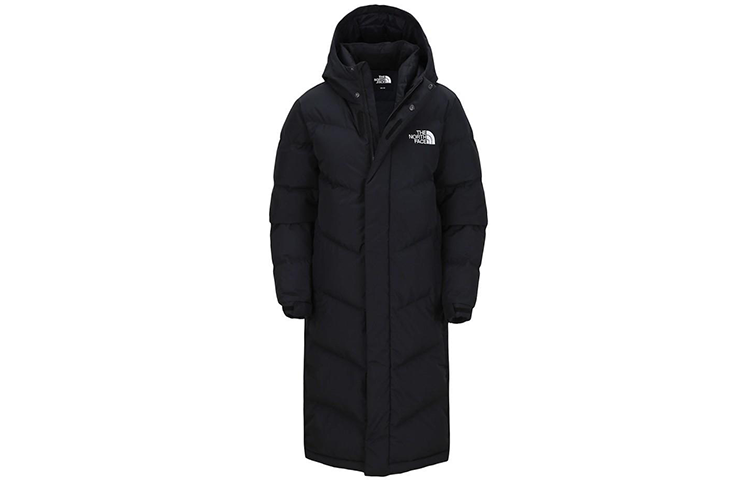 TNF Long Hooded Black Down Jacket Unisex Outdoor Casual Wear NC1DK62A