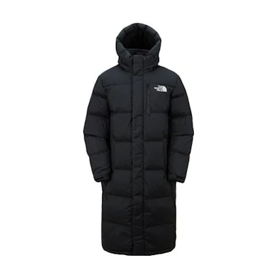 THE NORTH FACE Long Hooded Jacket Black Winter Couples Style Simple Design NC1DM74A
