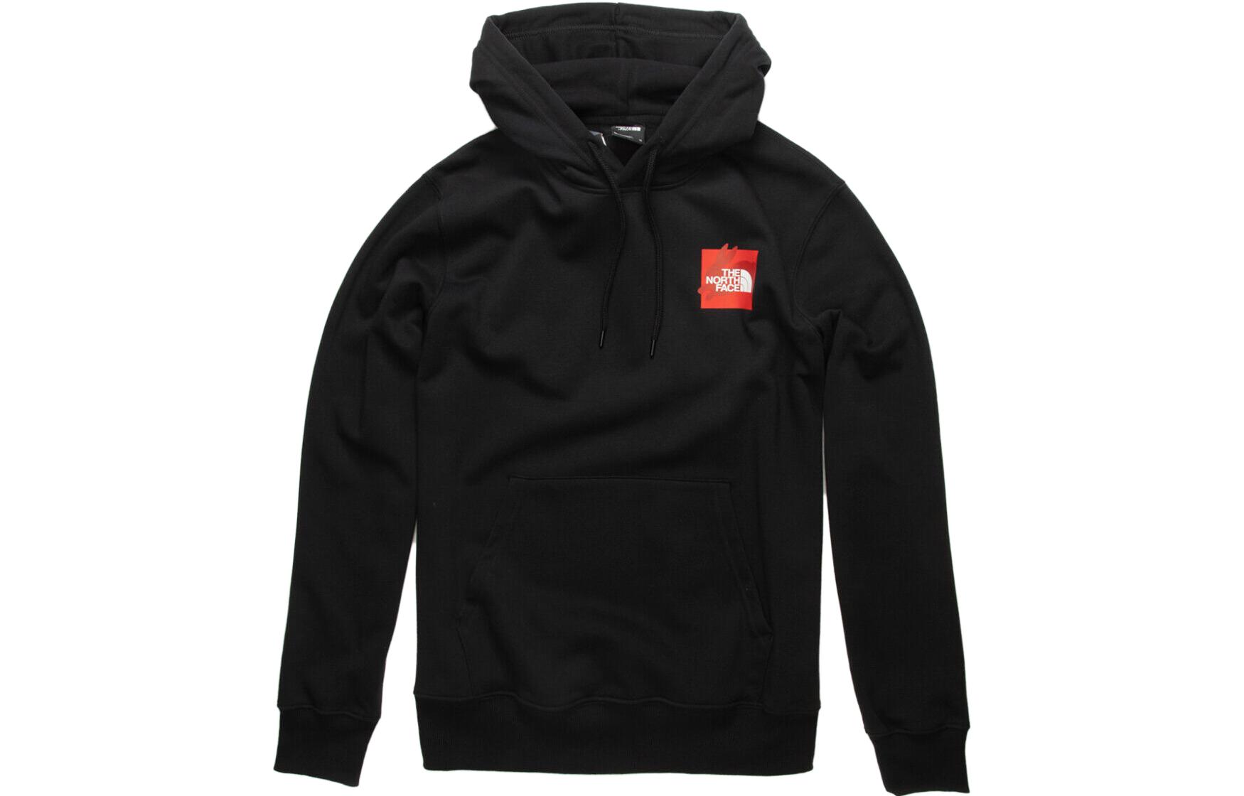 TNF Loose Fit Letter Printed Hoodie - Black NF0A7UY3JK3