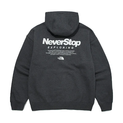 TNF Loose Fit Logo Print Hoodie - Dark Gray NM5PM51A