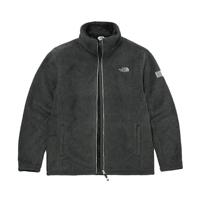 TNF Loyalton Logo Full-Zip Fleece Jacket Charcoal Grey NJ4FM54K
