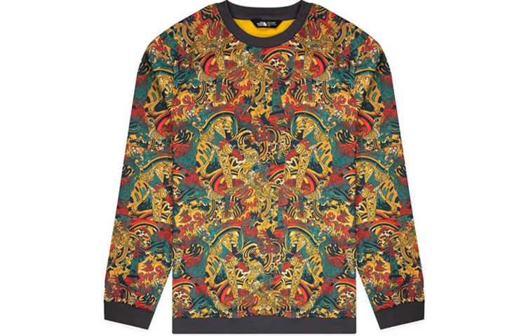 The North Face M Fine Crew Sweat Floral Casual Sweatshirt NF0A3BNY-9XP