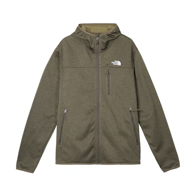 TNF M LIXUS 20 Olive Green Logo Zip-Up Hoodie Jacket NF0A35V1-JNT