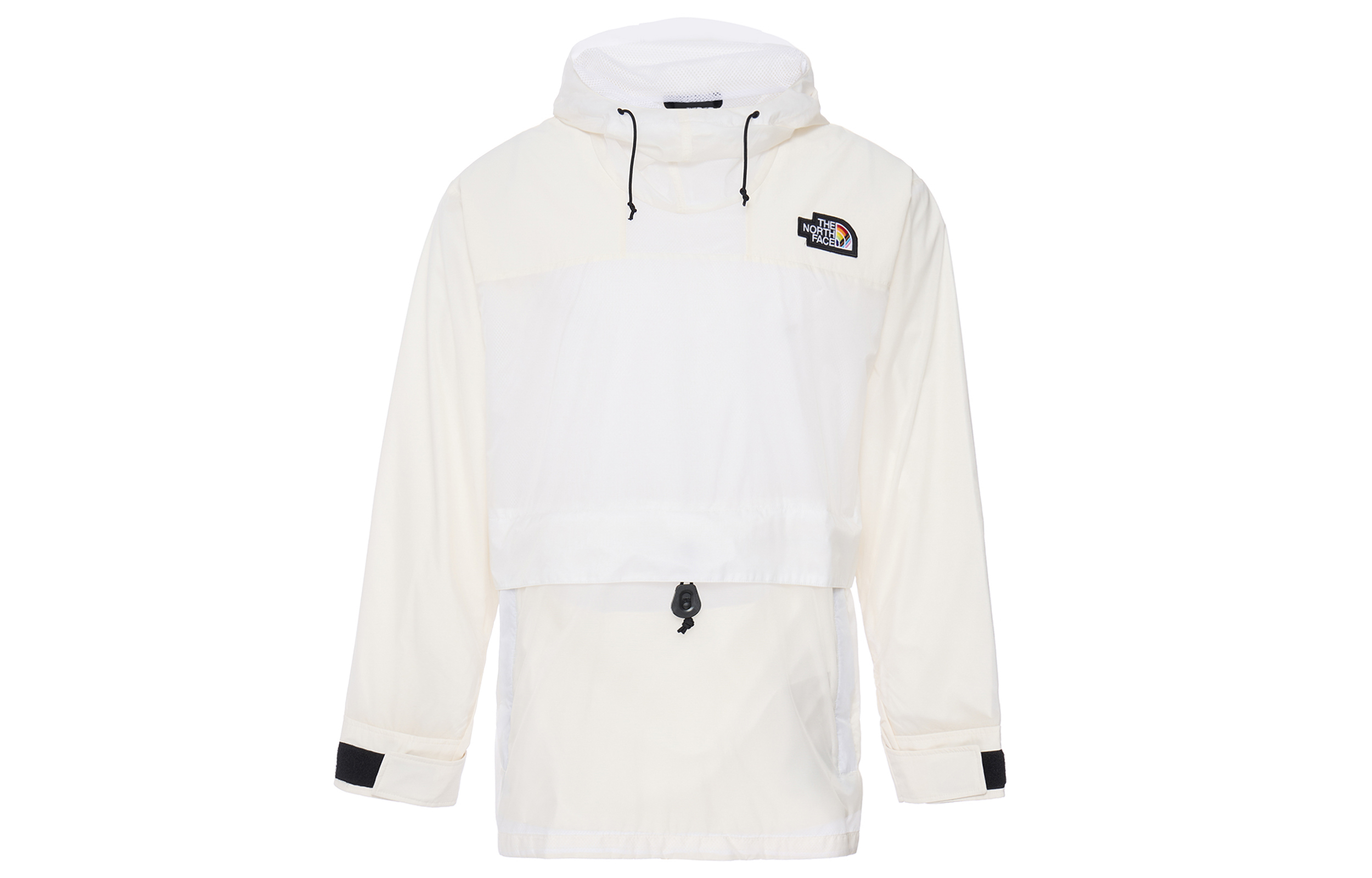 The North Face M Outline Anorak Rainbow Logo Hoodie Jacket White () NF0A5J4V-N3N
