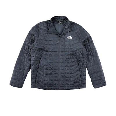 TNF M Thermoball Eco Jacket Men’s Dark Grey - Logo Stand Collar Coat NF0A4QSP-174
