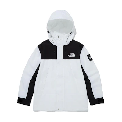 TNF Martis Colorblock Logo Hooded Jacket Unisex – White (Outdoor Ski Waterproof) NJ3BQ01J