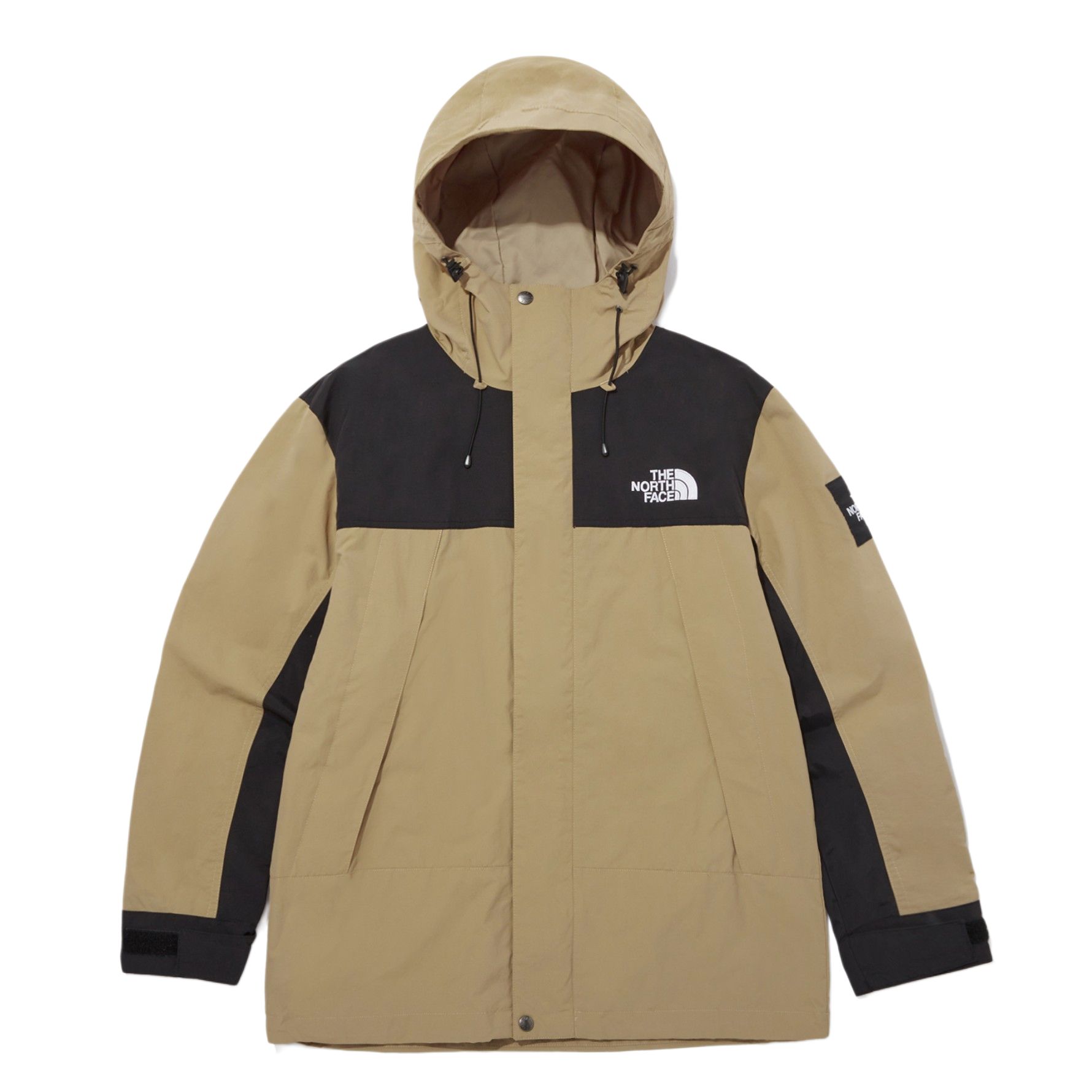 The North Face Martis Jacket Colorblock Logo Hooded Zip Long Sleeve Unisex Beige NJ3BQ50L