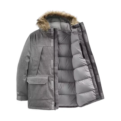 TNF McMurdo Logo Embroidered Zip Hoodie Jacket Gray NF0A7WXU-DYY