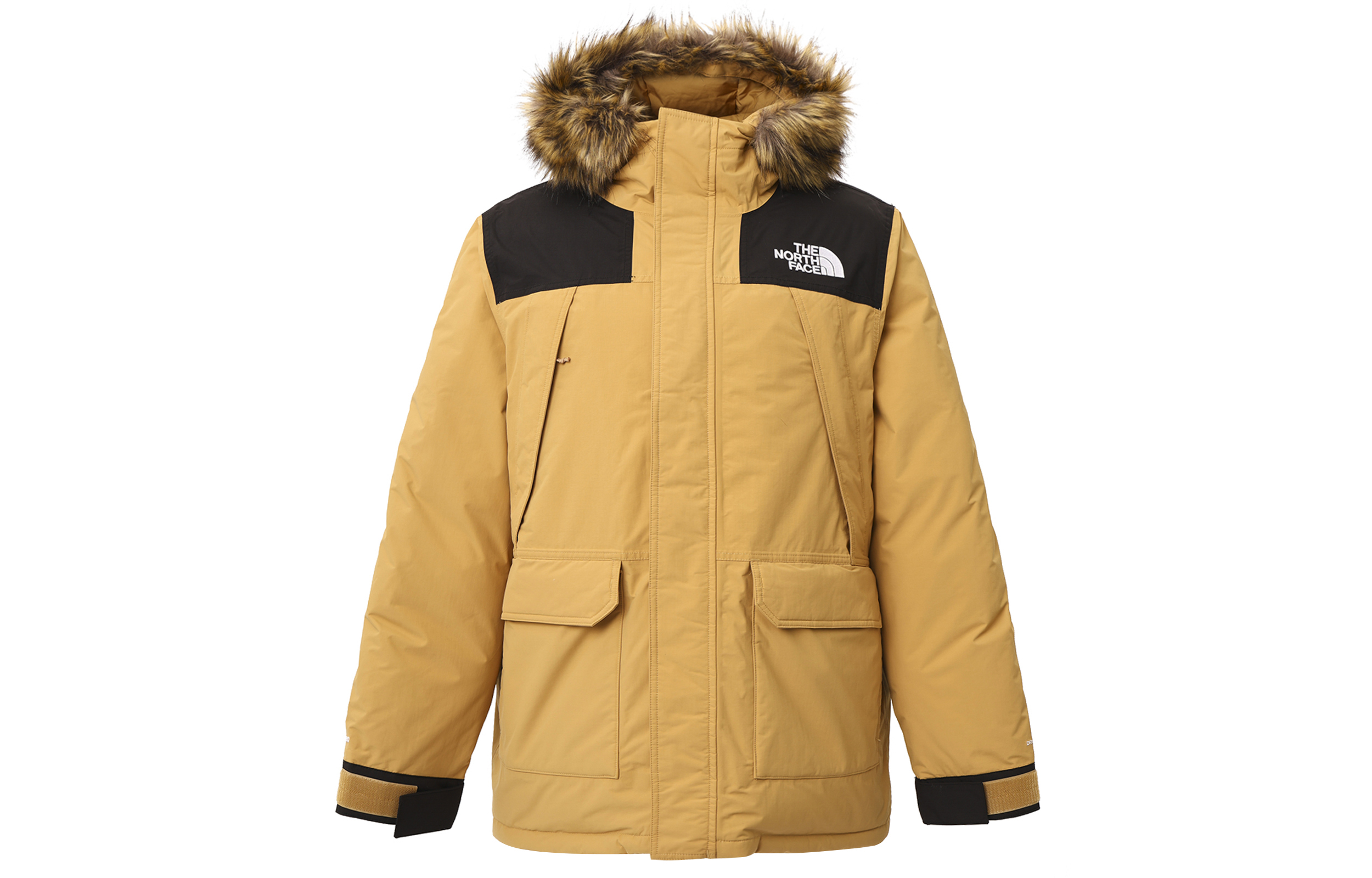 The North Face McMurdo Logo Print Hooded Waterproof Jacket Brown - NF0A5GJF-KOM