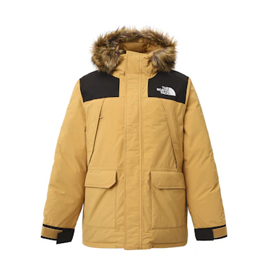 TNF McMurdo Logo Print Hooded Waterproof Jacket Brown - NF0A5GJF-KOM