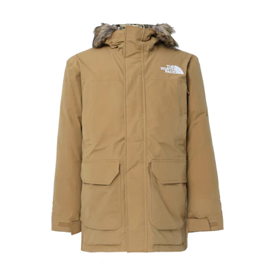 TNF McMurdo Solid Brown Hooded Down Jacket for Men NF0A4QZT-173
