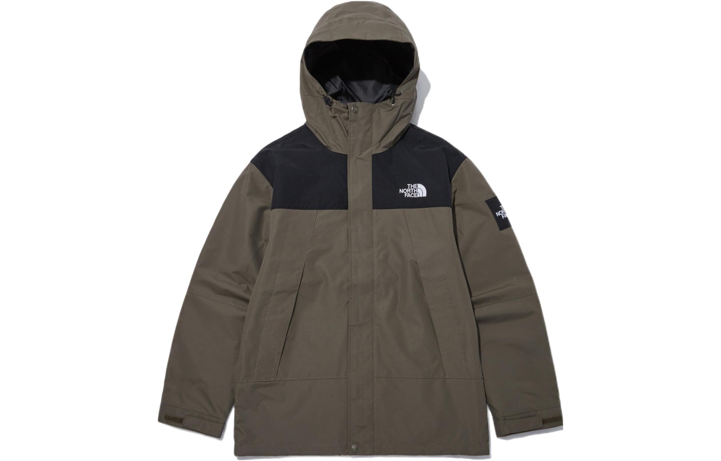 The North Face Men’s Gray Brown Logo Print Zip-Up Hoodie Jacket NJ3BN60N