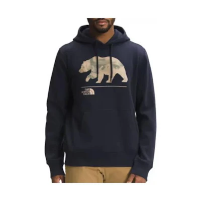 TNF Men’s Navy Animal Print Hoodie Vintage Style Pullover NF0A7R8J-2P3
