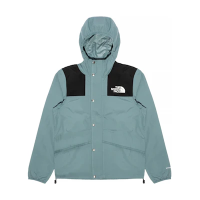 TNF Mens Logo Print Hooded Waterproof Jacket - Misty Blue NF0A5J4E-A9L