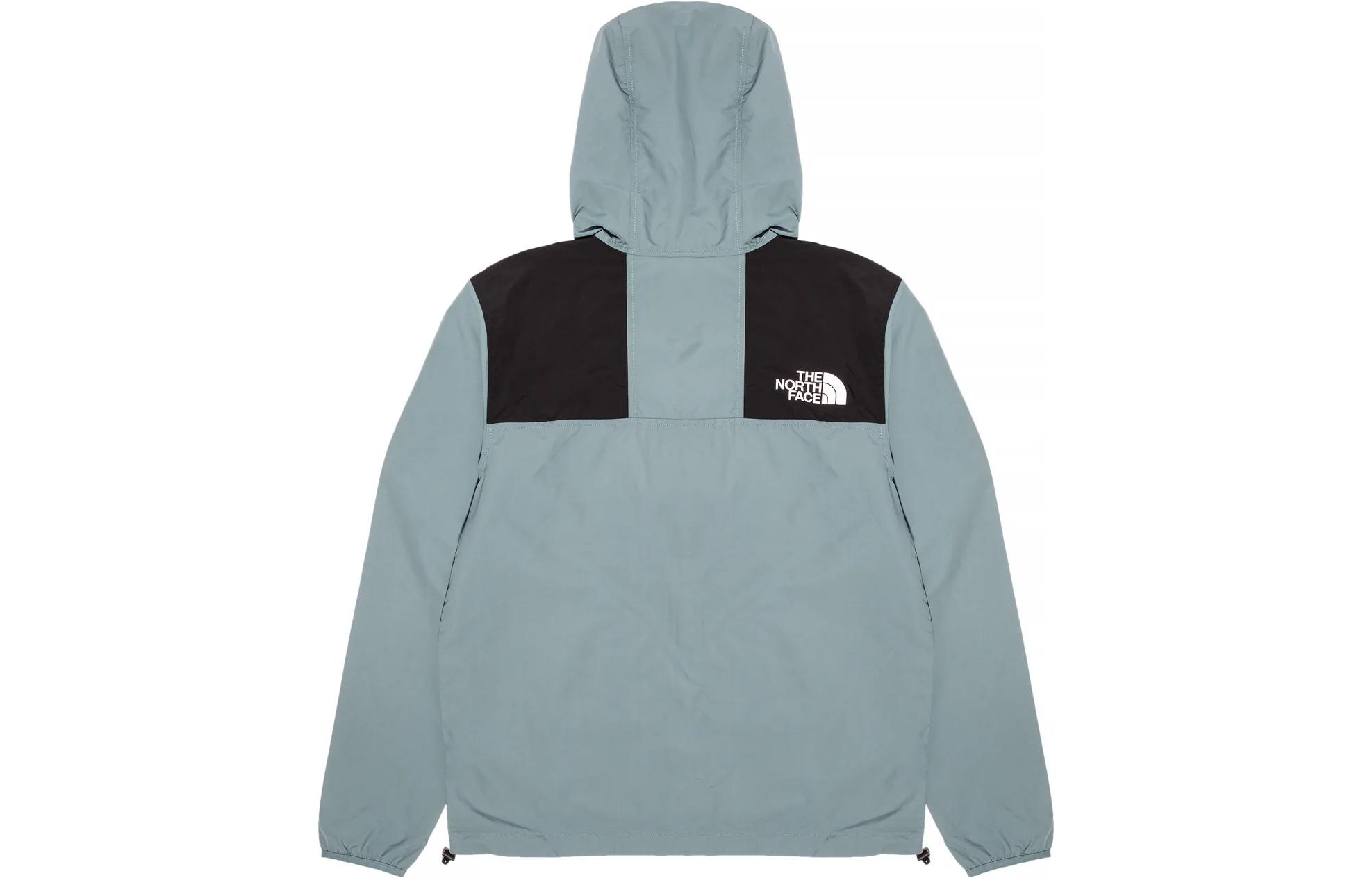 TNF Mens Logo Print Hooded Waterproof Jacket - Misty Blue NF0A5J4E-A9L 圖 3