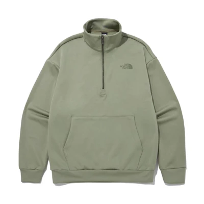 TNF Mens Logo Print Relaxed Sweatshirt Stone Gray/Khaki NT7LP12C