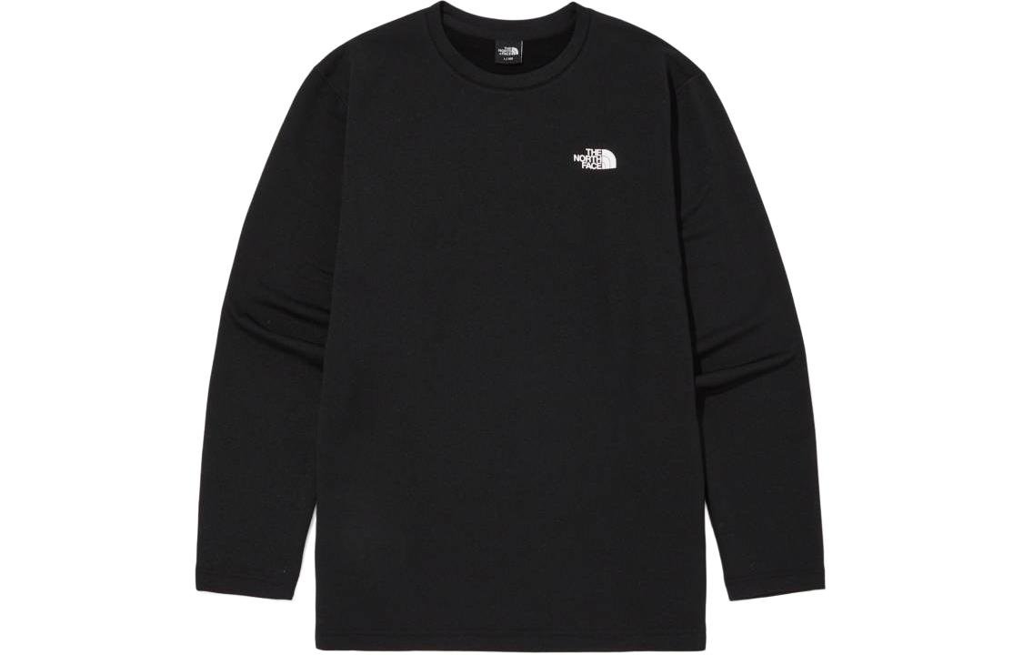 TNF Merino Wool Black Slim-Fit Crewneck Long Sleeve Tee NI7TQ08F