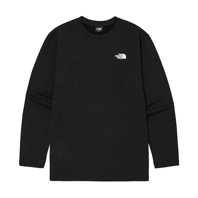 TNF Merino Wool Black Slim-Fit Crewneck Long Sleeve Tee NI7TQ08F