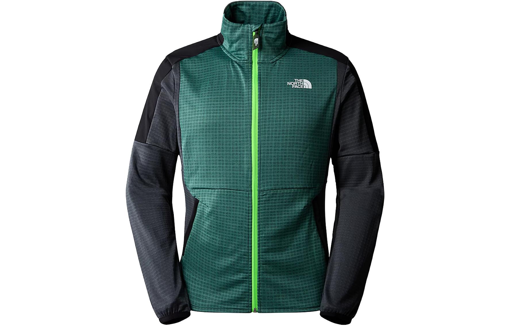 TNF Middle Rock Colorblock Full-Zip Fleece Jacket Green NF0A851Z-JIX