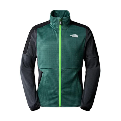 TNF Middle Rock Colorblock Full-Zip Fleece Jacket Green NF0A851Z-JIX