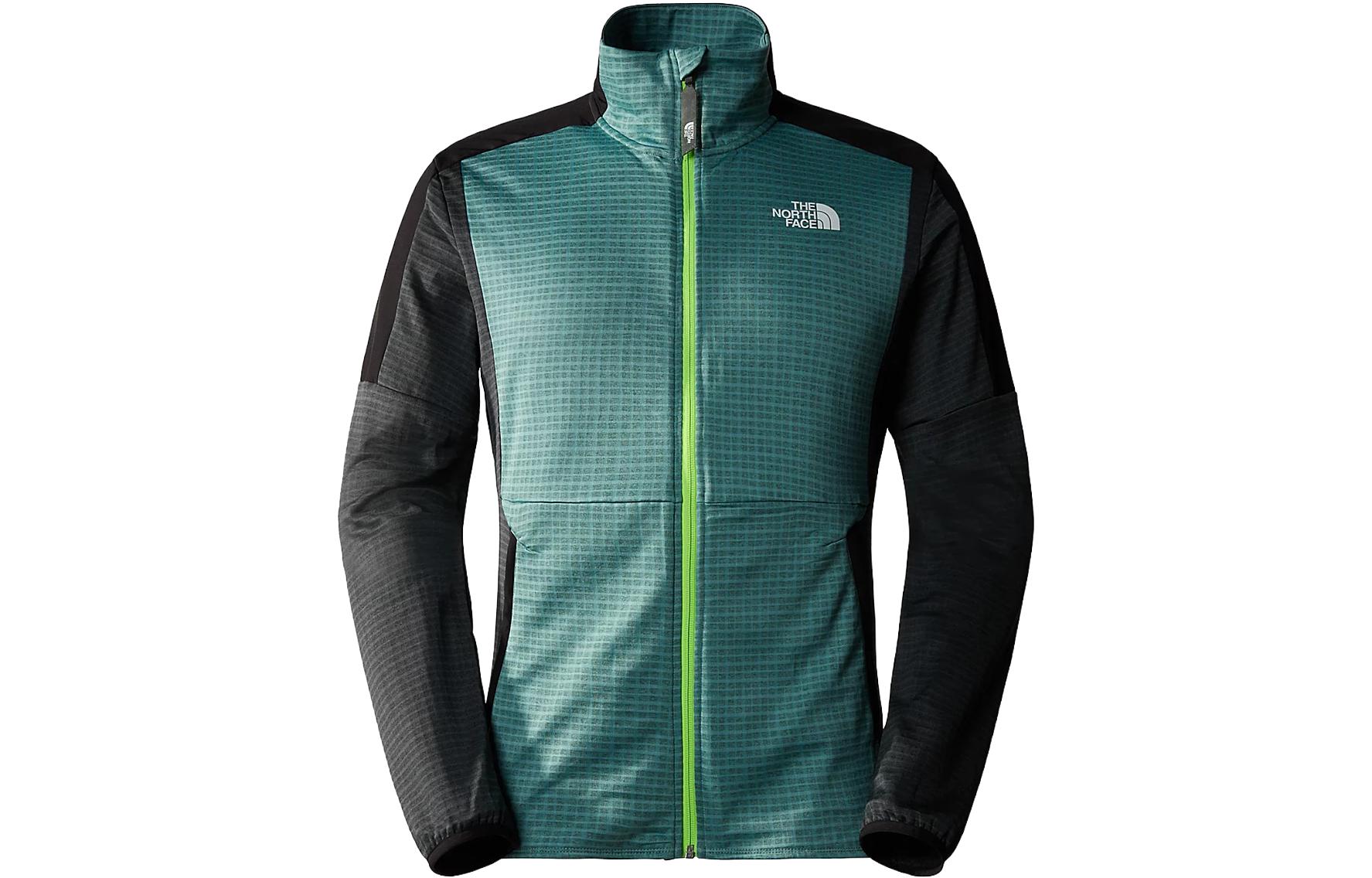 TNF Middle Rock Colorblock Zip Fleece Jacket Dark Sage NF0A851Z-O4R
