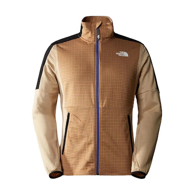 TNF Middle Rock Fleece Jacket Almond Butter Full Zip Colorblock NF0A851Z-O4Q