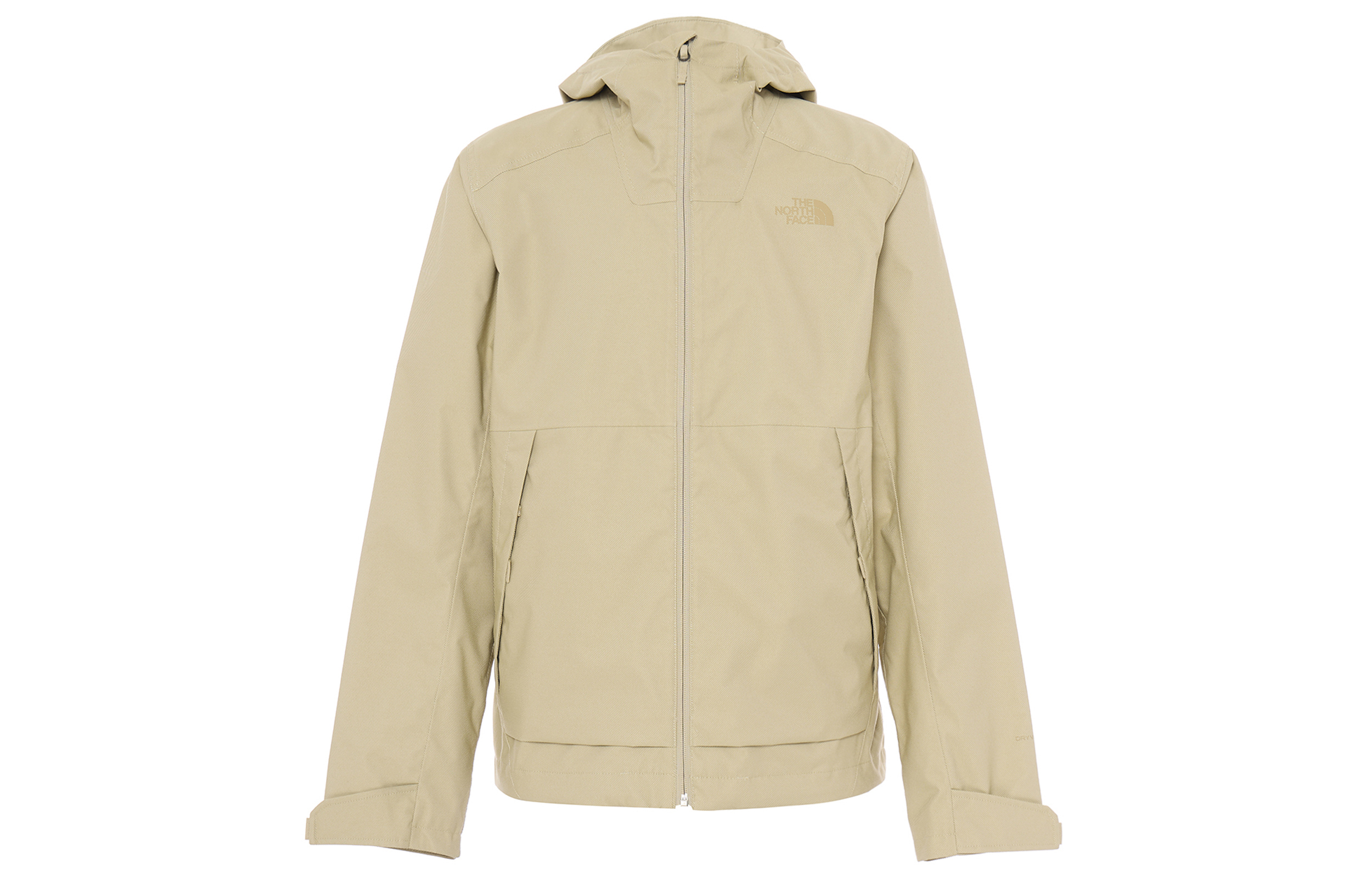 TNF Millerton Solid Color Hooded Zip Jacket Khaki NF0A7T6H-ZDL