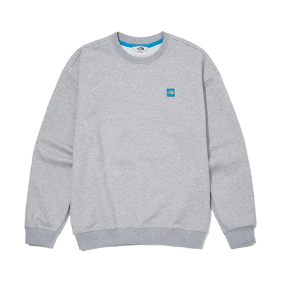 TNF Mini Logo Crewneck Sweatshirt Unisex Grey NM5MM02J