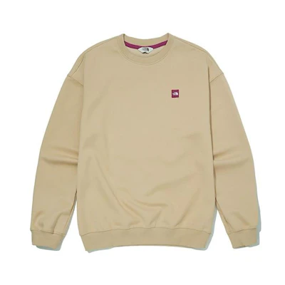 TNF Mini Logo Plain Crewneck Sweatshirt Yellow (Unisex) NM5MM02K