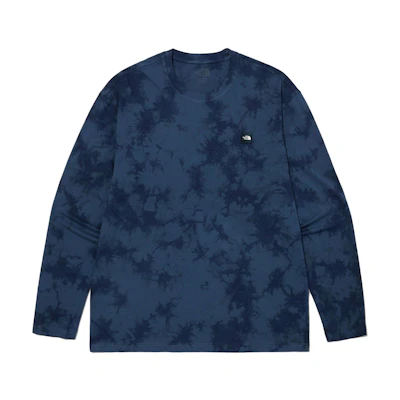 TNF Mini Logo Tie-Dye Quick-Dry Anti-Bacterial Crewneck Sweatshirt Blue NT7TN01K