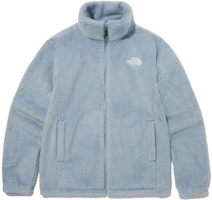 The North Face Misty Blue Fleece Zip-Up Jacket with Logo - Unisex NJ4FP57M The North Face Misty Blue Fleece Zip-Up Jacket with Logo - Unisex NJ4FP57M