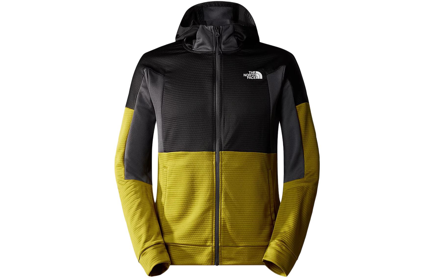 TNF Mountain Athletics Colorblock Logo Hoodie - Yellow/Green Fleece NF0A857E-OVL