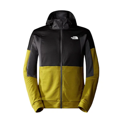 TNF Mountain Athletics Colorblock Logo Hoodie - Yellow/Green Fleece NF0A857E-OVL
