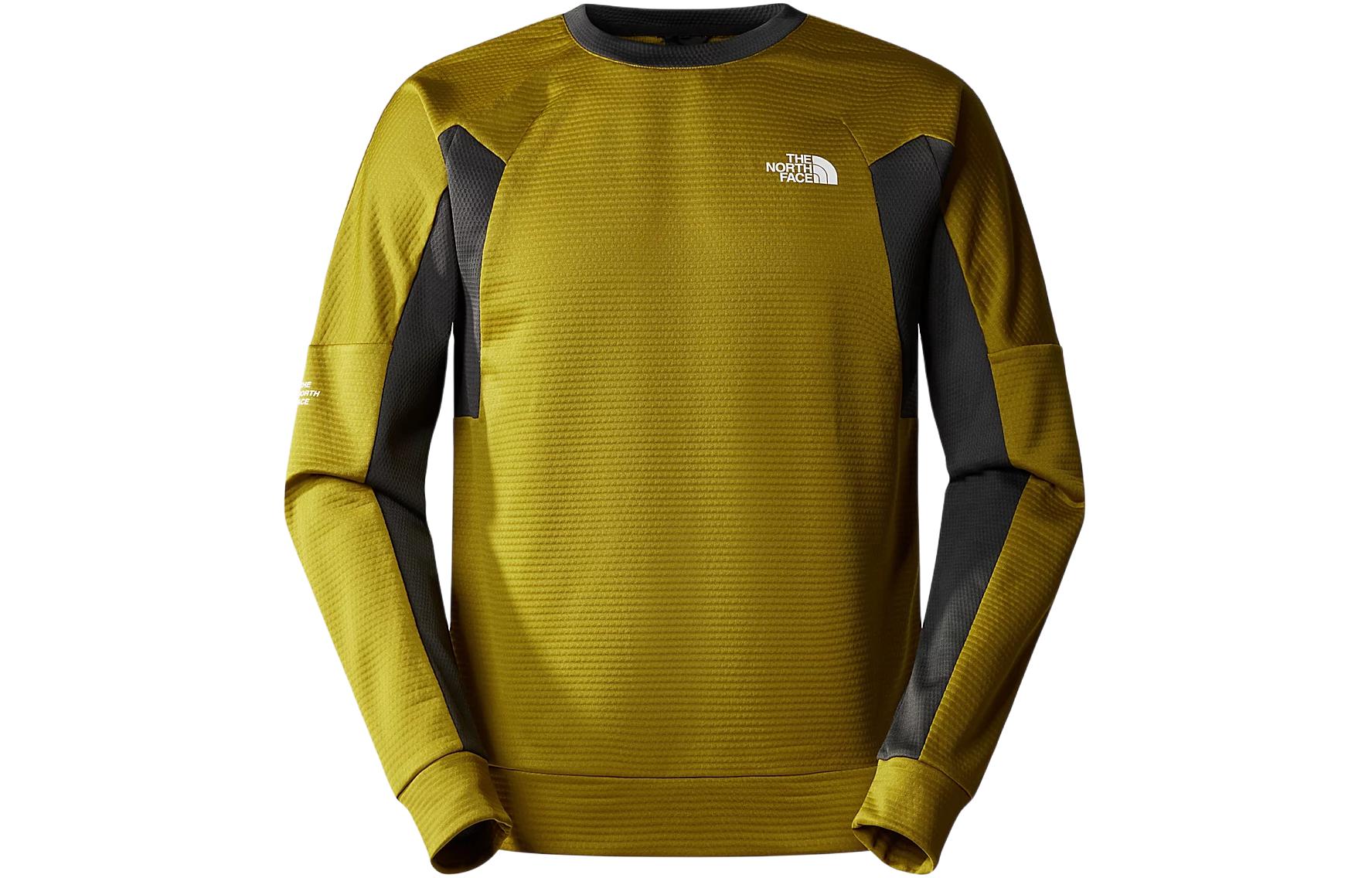 TNF Mountain Athletics Yellow Colorblock Logo Fleece Crewneck NF0A857D-OF8