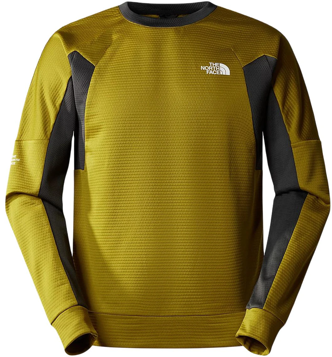 the-north-face-mountain-athletics-yellow-colorblock-logo-fleece-crewneck-nf-0-a857-d-of-8